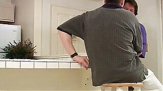 Hispanic with pigtails gets her juicy booty slammed doggy style